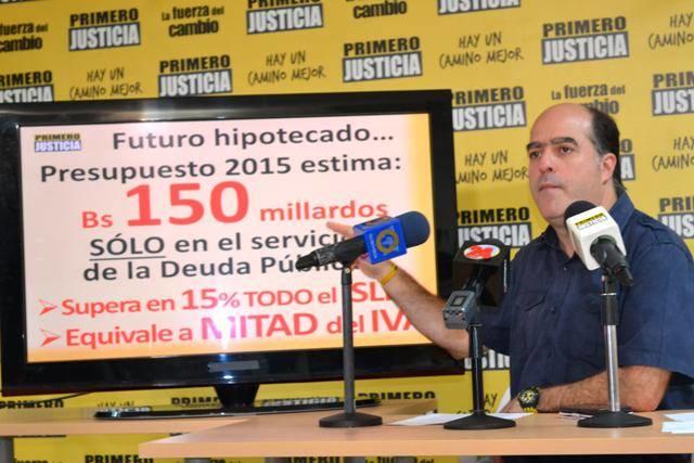 Julio Borges: Este Gobierno ha hecho que cada familia venezolana deba más de 1 millón 570 mil bolívares
