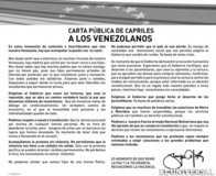 Carta pública de Capriles a los venezolanos