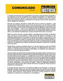 Comunicado de Primero Justicia