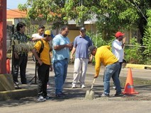 Mancomunidad de esfuerzos asumió reparación de carpeta asfál...