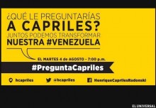 Capriles hará contacto en redes sociales todos los martes