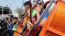 Concierto sinfónico toma la plaza Miranda de Los Dos Caminos