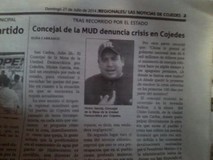 Hiram García denuncia crisis en el estado Cojedes
