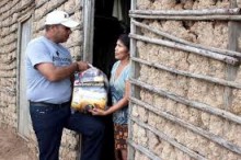 Beneficiarios del Programa Hambre Cero en San José de Barlov...