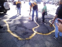 Jóvenes justicieros denuncian deterioro de la vialidad en el...