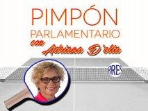 Pimpón parlamentario con Adriana D´Elia