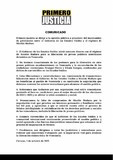 Comunicado de Primero Justicia a propósito del intercambio d...