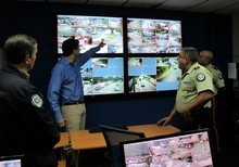 Ocariz inauguró Centro de Monitoreo del sistema de televigil...