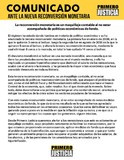Comunicado de Primero Justicia: “La reconversión monetaria e...