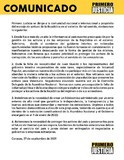 Comunicado de Primero Justicia sobre el manejo de activos de...
